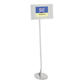 Quartet® Designer Sign Stand, Silver Aluminum Frame, 11 X 17 freeshipping - TVN Wholesale 