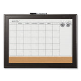 Quartet® Home Decor Magnetic Combo Dry Erase With Cork Board On Bottom, 23 X 17, Espresso Wood Frame freeshipping - TVN Wholesale 