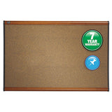Quartet® Prestige Bulletin Board, Brown Graphite-blend Surface, 48 X 36, Cherry Frame freeshipping - TVN Wholesale 