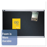 Quartet® Prestige Embossed Foam Bulletin Board, 72 X 48, Black, Aluminum Frame freeshipping - TVN Wholesale 