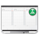 Quartet® Prestige 2 Total Erase 3-month Calendar Board, 36 X 24, White, Graphite Frame freeshipping - TVN Wholesale 