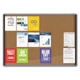 Quartet® Enclosed Indoor Cork Bulletin Board W-sliding Glass Doors, 56 X 39, Silver Frame freeshipping - TVN Wholesale 