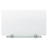 Quartet® Invisamount Magnetic Glass Marker Board, Frameless, 39" X 22", White Surface freeshipping - TVN Wholesale 
