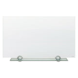 Quartet® Invisamount Magnetic Glass Marker Board, Frameless, 50" X 28", White Surface freeshipping - TVN Wholesale 