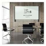 Quartet® Evoque Magnetic Glass Marker Board With Black Aluminum Frame, 74 X 42, White freeshipping - TVN Wholesale 