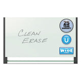 Quartet® Evoque Magnetic Glass Marker Board With Black Aluminum Frame, 74 X 42, White freeshipping - TVN Wholesale 