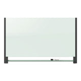 Quartet® Evoque Magnetic Glass Marker Board With Black Aluminum Frame, 74 X 42, White freeshipping - TVN Wholesale 