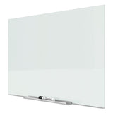 Quartet® Invisamount Magnetic Glass Marker Board, Frameless, 74" X 42", White Surface freeshipping - TVN Wholesale 