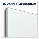 Quartet® Invisamount Magnetic Glass Marker Board, Frameless, 74" X 42", White Surface freeshipping - TVN Wholesale 