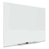 Quartet® Invisamount Magnetic Glass Marker Board, Frameless, 85" X 48", White Surface freeshipping - TVN Wholesale 