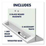 Quartet® Desktop Magnetic Glass Dry-erase Panel, 23" X 17", White freeshipping - TVN Wholesale 