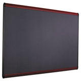 Quartet® Prestige Plus Magnetic Fabric Bulletin Board, 48 X 36, Mahogany Frame freeshipping - TVN Wholesale 