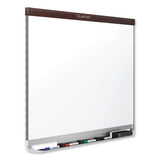 Quartet® Prestige 2 Duramax Magnetic Porcelain Whiteboard, 48 X 36, Mahogany Frame freeshipping - TVN Wholesale 