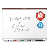 Quartet® Prestige 2 Duramax Magnetic Porcelain Whiteboard, 48 X 36, Mahogany Frame freeshipping - TVN Wholesale 