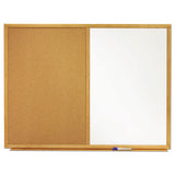 Quartet® Bulletin-dry-erase Board, Melamine-cork, 36 X 24, White-brown, Oak Finish Frame freeshipping - TVN Wholesale 