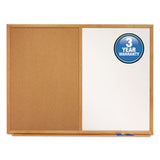 Quartet® Bulletin-dry-erase Board, Melamine-cork, 36 X 24, White-brown, Oak Finish Frame freeshipping - TVN Wholesale 