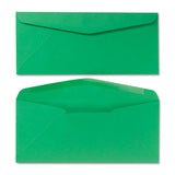 Quality Park™ Colored Envelope, #10, Commercial Flap, Gummed Closure, 4.13 X 9.5, Green, 25-pack freeshipping - TVN Wholesale 