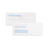 Quality Park™ Double Window Redi-seal Security-tinted Envelope, #9, Commercial Flap, Redi-seal Closure, 3.88 X 8.88, White, 500-box freeshipping - TVN Wholesale 