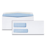 Quality Park™ Double Window Security-tinted Check Envelope, #8 5-8, Commercial Flap, Gummed Closure, 3.63 X 8.63, White, 500-box freeshipping - TVN Wholesale 