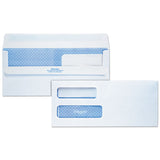 Quality Park™ Double Window Redi-seal Security-tinted Envelope, #10, Commercial Flap, Redi-seal Closure, 4.13 X 9.5, White, 500-box freeshipping - TVN Wholesale 