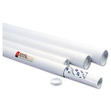 Quality Park™ White Mailing Tubes, 18" Long, 2" Diameter, White, 25-carton freeshipping - TVN Wholesale 