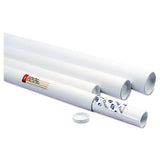 Quality Park™ White Mailing Tubes, 24" Long, 2" Diameter, White, 25-carton freeshipping - TVN Wholesale 