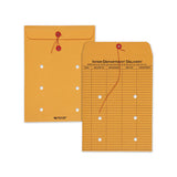 Quality Park™ Brown Kraft String And Button Interoffice Envelope, #90, One-sided Five-column Format, 9 X 12, Brown Kraft, 100-carton freeshipping - TVN Wholesale 