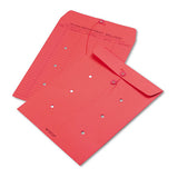 Quality Park™ Colored Paper String And Button Interoffice Envelope, #97, One-sided Five-column Format, 10 X 13, Red, 100-box freeshipping - TVN Wholesale 
