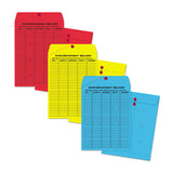 Quality Park™ Colored Paper String And Button Interoffice Envelope, #97, One-sided Five-column Format, 10 X 13, Yellow, 100-box freeshipping - TVN Wholesale 
