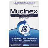 Mucinex® Expectorant Regular Strength, 100 Tablets-box, 12 Box-carton freeshipping - TVN Wholesale 