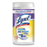 LYSOL® Brand Dual Action Disinfecting Wipes, Citrus, 7 X 7.5, 75-canister, 6-carton freeshipping - TVN Wholesale 