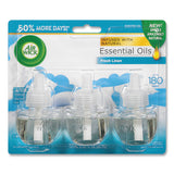 Air Wick® Scented Oil Refill, Warming - Fresh Linen, 0.67 Oz, 3-pack, 6 Packs-carton freeshipping - TVN Wholesale 
