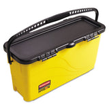 Rubbermaid® Commercial HYGEN™ Hygen Top Down Charging Bucket, Yellow-black freeshipping - TVN Wholesale 