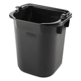 Rubbermaid® Commercial Executive Heavy Duty Pail, Black, Plastic, 5 Quarts, 9.3 W X 7.5 D X 8.5 H freeshipping - TVN Wholesale 