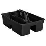 Rubbermaid® Commercial Executive Carry Caddy, 2-compartment, Plastic, 10.75w X 6.5h, Black freeshipping - TVN Wholesale 