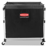 Rubbermaid® Commercial Collapsible X-cart, Steel, Eight Bushel Cart, 24.1w X 35.7d X 34h, Black-silver freeshipping - TVN Wholesale 