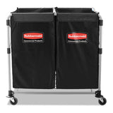 Rubbermaid® Commercial Collapsible X-cart, Steel, 2 To 4 Bushel Cart, 24.1w X 35.7d X 34h, Black-silver freeshipping - TVN Wholesale 