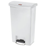 Rubbermaid® Commercial Slim Jim Resin Step-on Container, Front Step Style, 13 Gal, White freeshipping - TVN Wholesale 