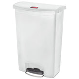 Rubbermaid® Commercial Slim Jim Resin Step-on Container, Front Step Style, 24 Gal, White freeshipping - TVN Wholesale 