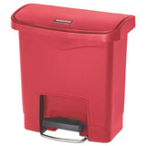 Rubbermaid® Commercial Slim Jim Resin Step-on Container, Front Step Style, 4 Gal, Red freeshipping - TVN Wholesale 