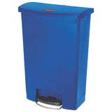 Rubbermaid® Commercial Slim Jim Resin Step-on Container, Front Step Style, 24 Gal, Blue freeshipping - TVN Wholesale 