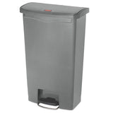 Rubbermaid® Commercial Slim Jim Resin Step-on Container, Front Step Style, 18 Gal, Gray freeshipping - TVN Wholesale 