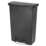 Rubbermaid® Commercial Slim Jim Resin Step-on Container, Front Step Style, 24 Gal, Black freeshipping - TVN Wholesale 