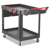 Rubbermaid® Commercial Heavy Duty Adaptable Utility Cart, 2 Shelves, 25.2w X 51.5d X 36h, Black freeshipping - TVN Wholesale 