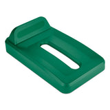 Rubbermaid® Commercial Slim Jim Paper Recycling Top, 11.3 X 20.4 X 2.8, Green freeshipping - TVN Wholesale 