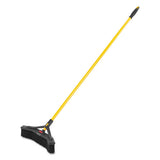 Rubbermaid® Commercial Maximizer Push-to-center Broom, Poly Bristles, 18 X 58.13, Steel Handle, Yellow-black freeshipping - TVN Wholesale 