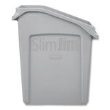 Rubbermaid® Commercial Slim Jim Under-counter Container, 13 Gal, Polyethylene, Gray freeshipping - TVN Wholesale 