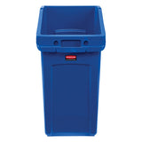 Rubbermaid® Commercial Slim Jim Under-counter Container, 23 Gal, Polyethylene, Blue freeshipping - TVN Wholesale 