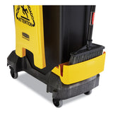 Rubbermaid® Commercial Slim Jim Single-stream Cleaning Cart Kit, 14.10 X 34.3 X 35.8, Black-yellow freeshipping - TVN Wholesale 