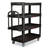 Rubbermaid® Commercial 4-shelf Heavy-duty Ergo Utility Cart, 700 Lb Capacity, 24.35 X 54.1 X 62.4, Black freeshipping - TVN Wholesale 